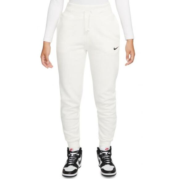 Nike Sportswear Phoenix Fleece Sail Jogger Sweatpants Womens Sz L (TALL) - Picture 1 of 7